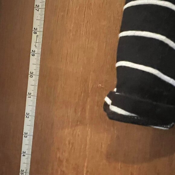 Size L - Chaps - Black/Dark Navy and White Striped Skirt - Picture 6 of 6